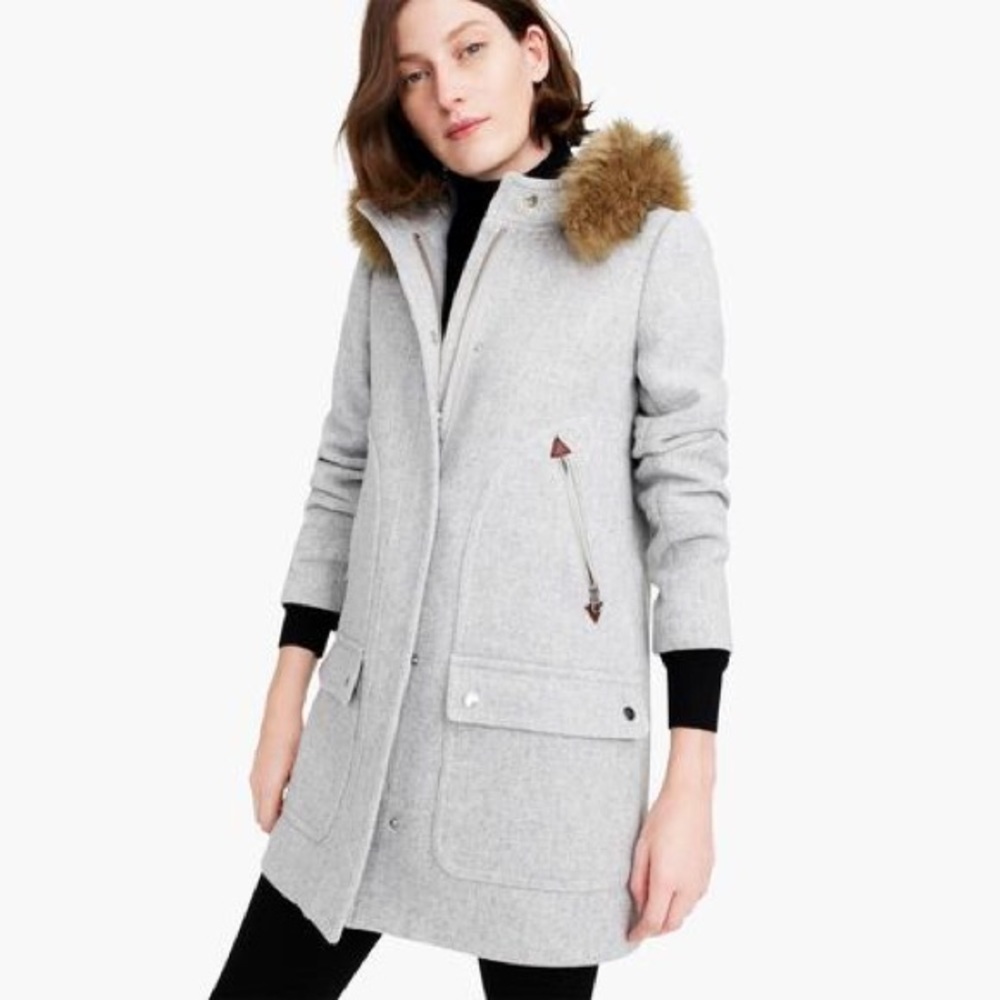 Gray J.crew chateau parka in size:0